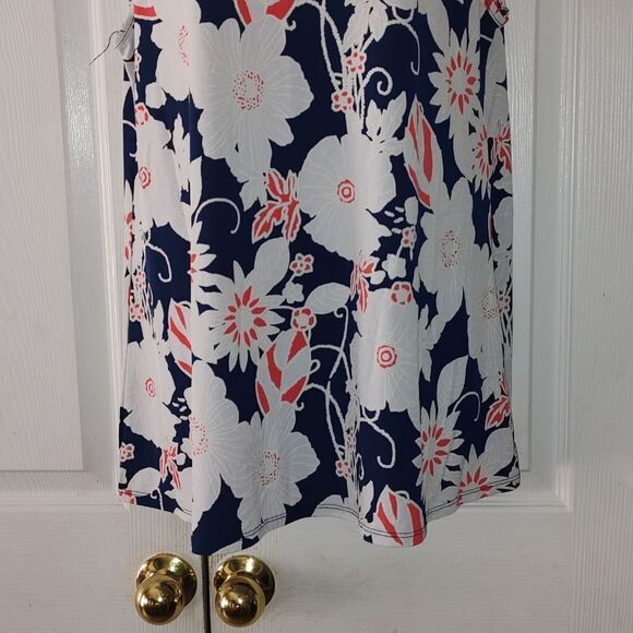 SJS  floral sleeveless top blouse  Sz XL - Picture 2 of 5